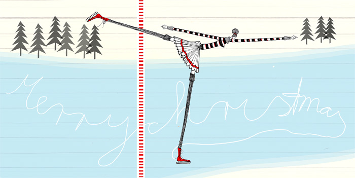 christmas greeting card illustration