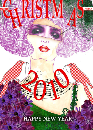 happy new year greeting card