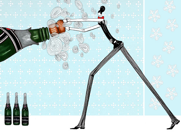 champagne illustration