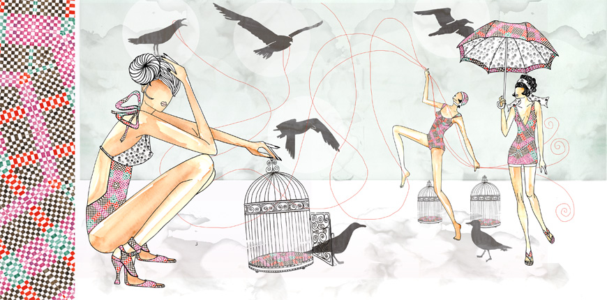 swimwear illustration