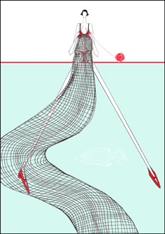 zodiac sign illustrations - pisces
